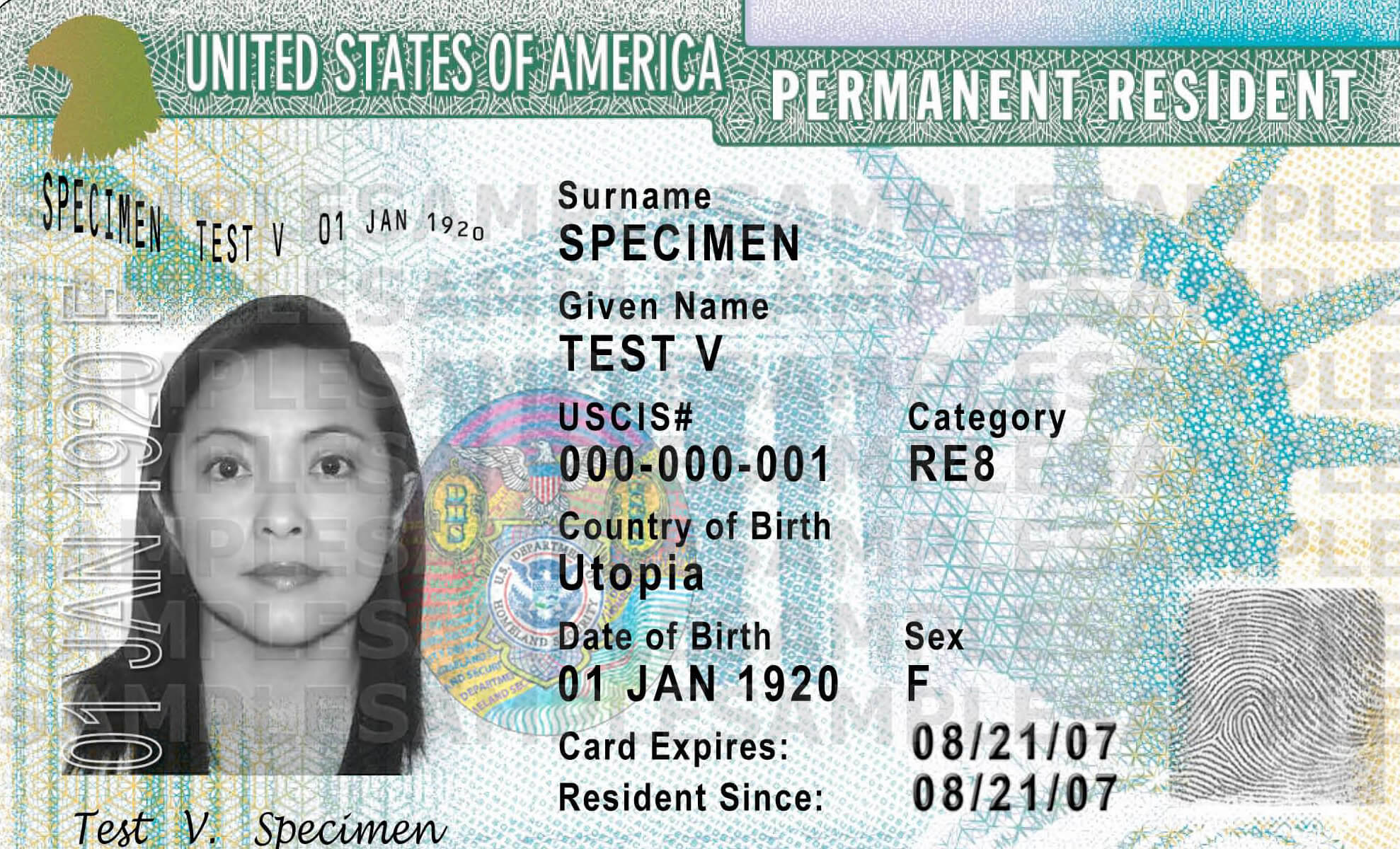 Green card фото